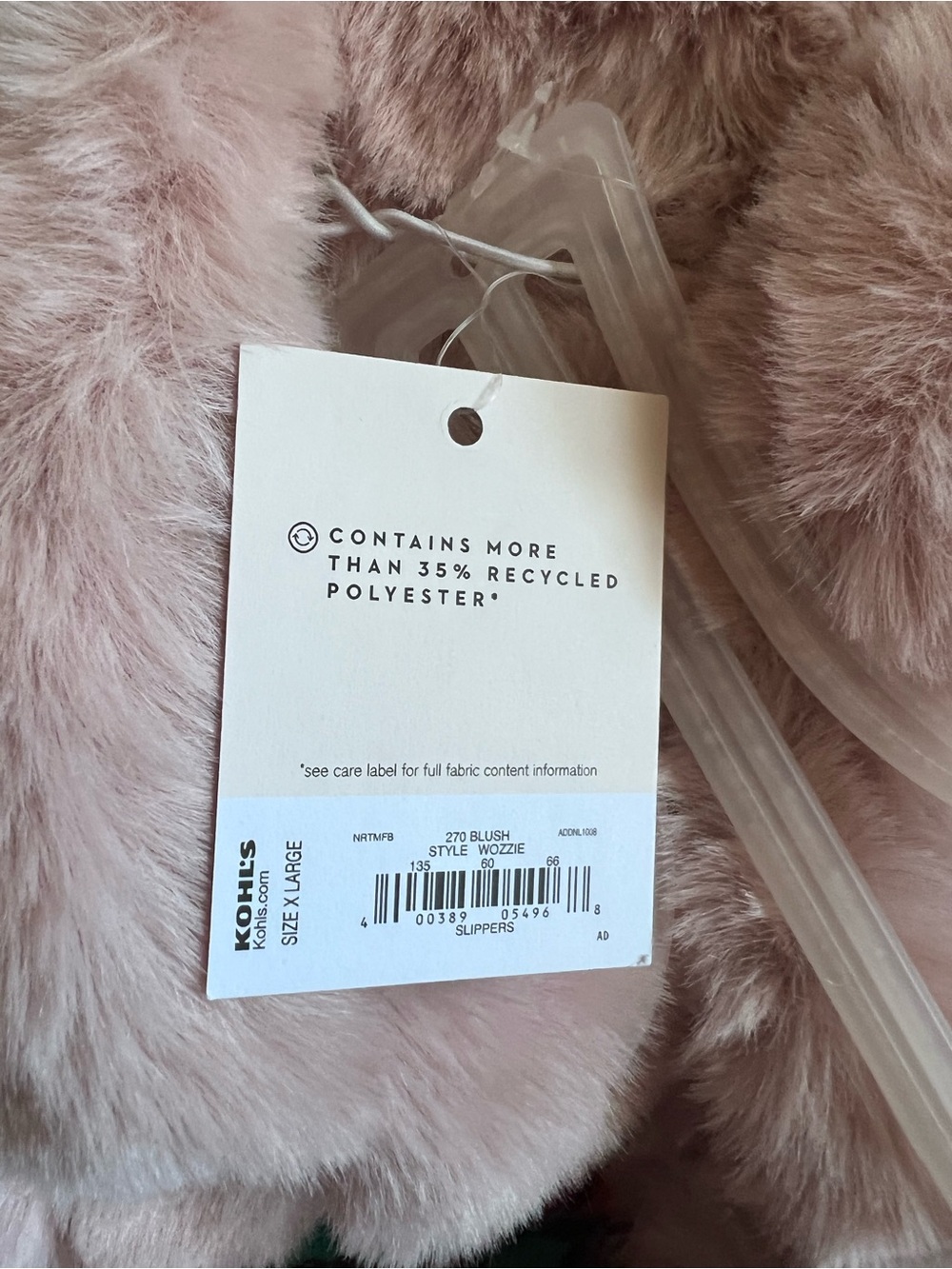 LC Lauren Conrad Blush Pink Faux Fur Slide Slippers